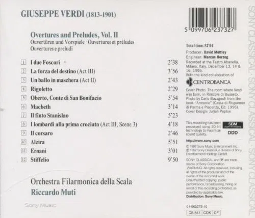 Verdi :Préludes & Ouvertures Vol.2