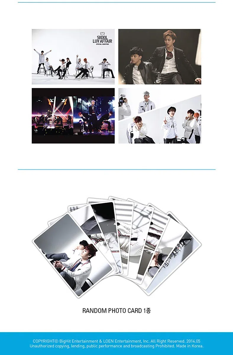 BTS BANGTAN BOYS Skool Luv Affair Special Edition Reissue Photocards