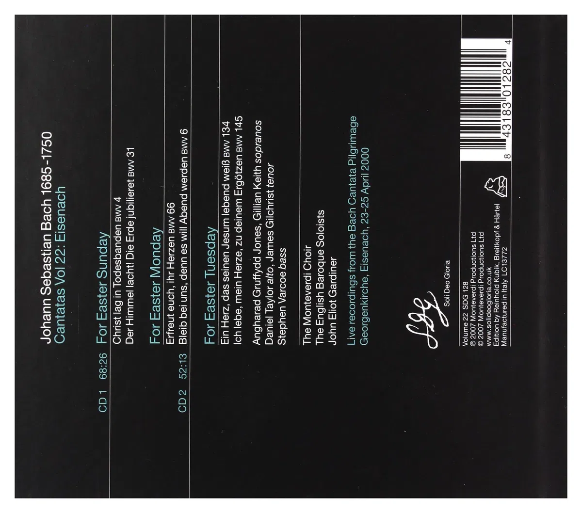 Bach J.S. / Cantatas Vol. 22: Eisenach