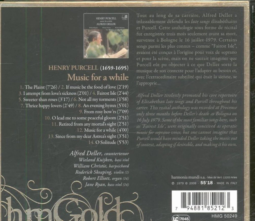 Purcell, Music for a While