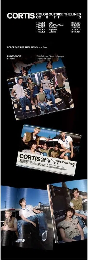 CORTIS - THE 1ST EP [COLOR OUTSIDE THE LINES] (Photobook ver (SCENE 2)) + Cartes photos supplémentaires