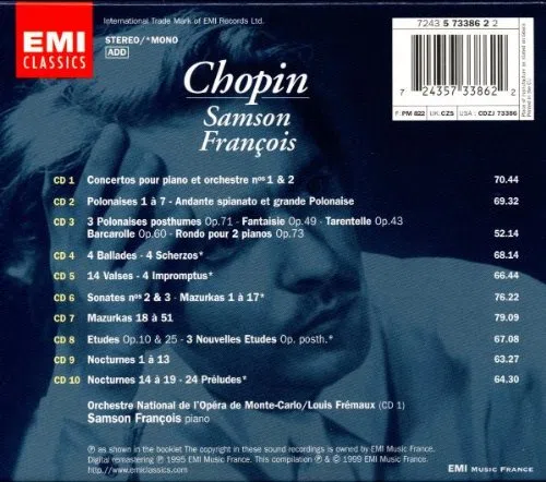 Intégrale des enregistrements Chopin