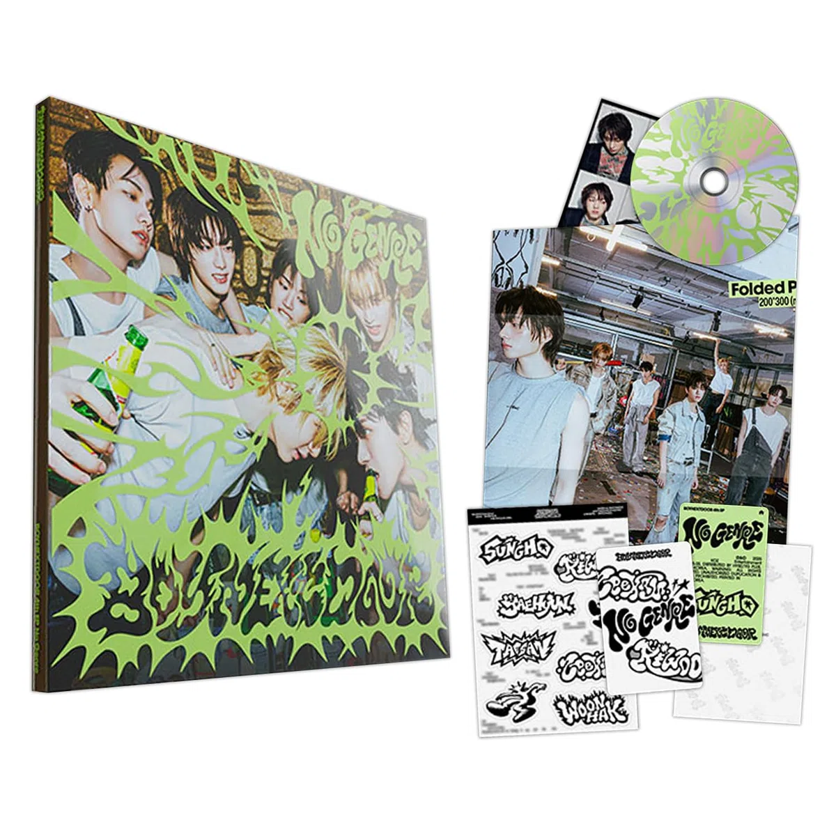 BOYNEXTDOOR 4th EP No Genre No Limit Ver. Photo Folded Poster Portrait Sticker R Photo Print Photocard 3 Extra Photocards