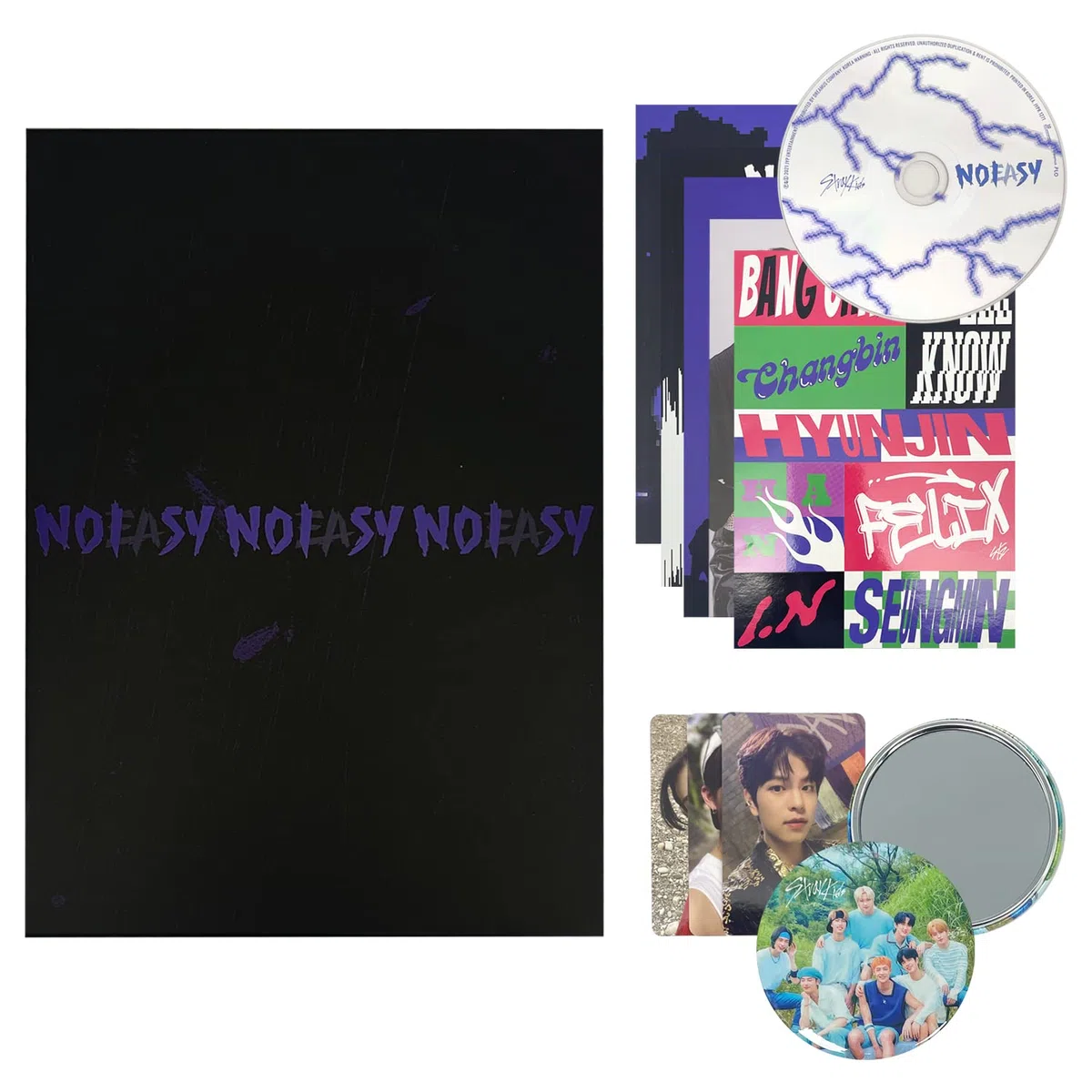 STRAY KIDS THE 2ND ALBUM NOEASY Standard B Type Photobook CD Sticker Poster Photocards